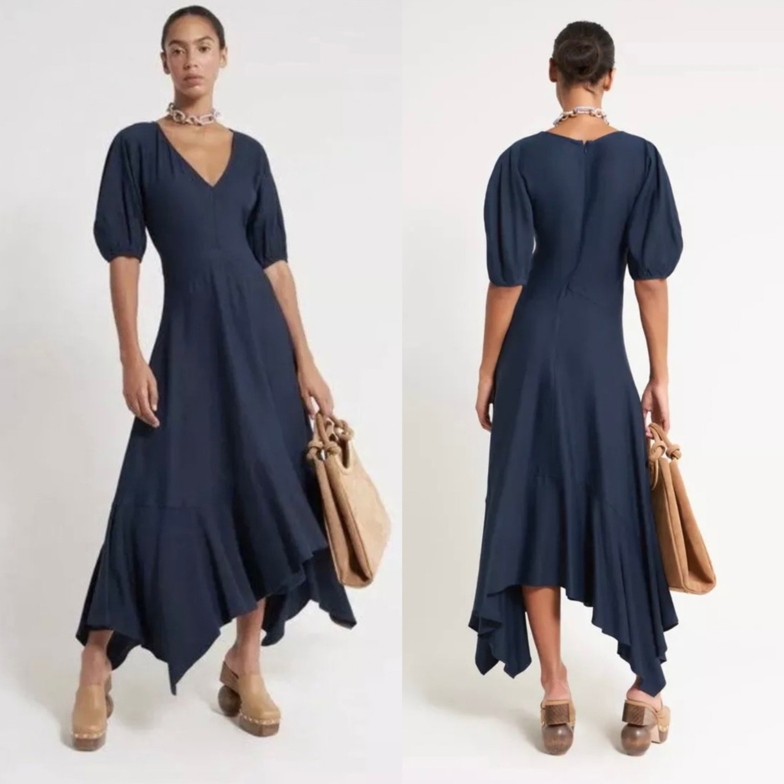 Cult Gaia Navy Midi Dress